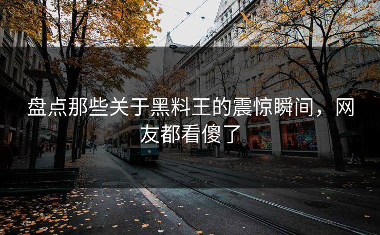 盘点那些关于黑料王的震惊瞬间，网友都看傻了